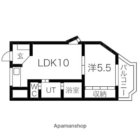 BUSTLE岐阜羽島(1LDK/2階)の間取り写真