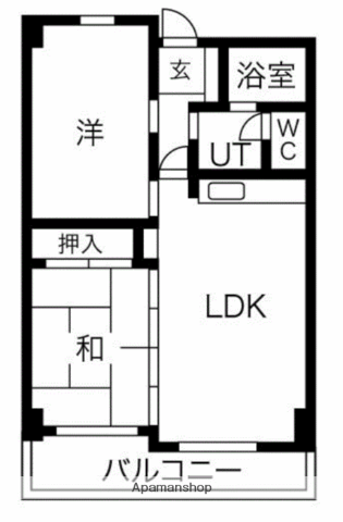 ブリッジコート穂積(2LDK/3階)の間取り写真