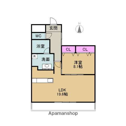 VIVANT(1LDK/3階)の間取り写真