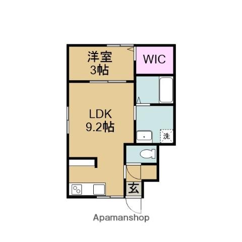 BASE大垣(1LDK/1階)の間取り写真