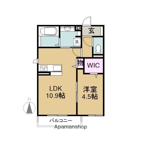 メゾン令和(1LDK/2階)の間取り写真