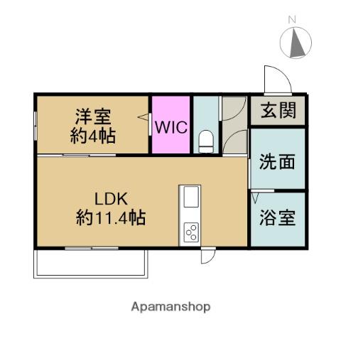 メゾン令和(1LDK/1階)の間取り写真
