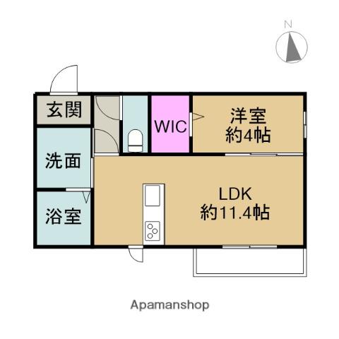 メゾン令和(1LDK/1階)の間取り写真
