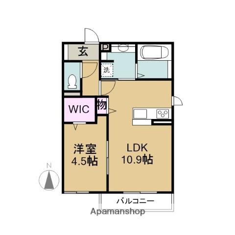 メゾン令和(1LDK/2階)の間取り写真