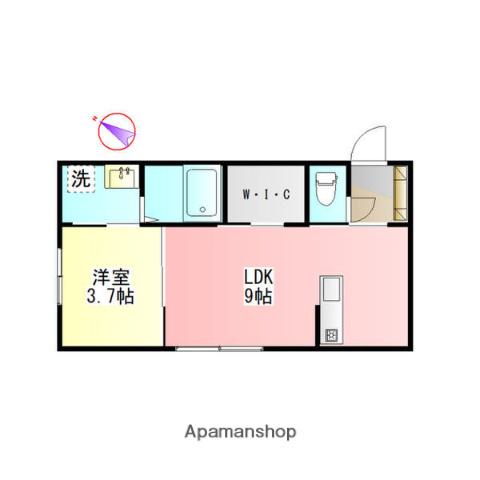 KOS NOGINOMORI(1LDK/1階)の間取り写真