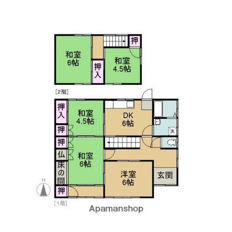 東海道本線 垂井駅 徒歩12分 2階建 築54年(5DK)の間取り写真