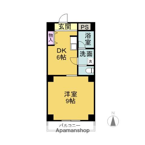 助六ビル(1DK/7階)の間取り写真