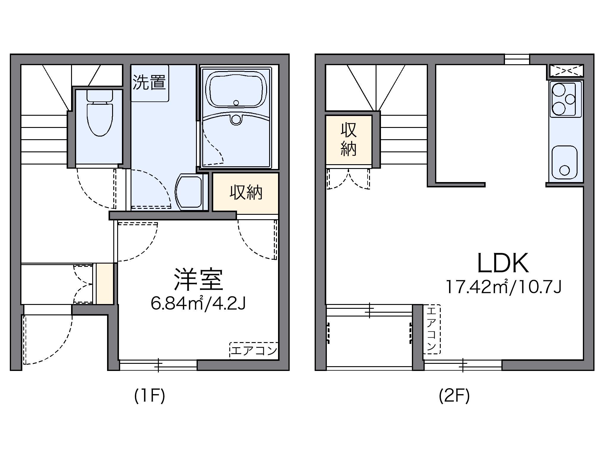 レオネクストラウール(1LDK/1階)の間取り写真