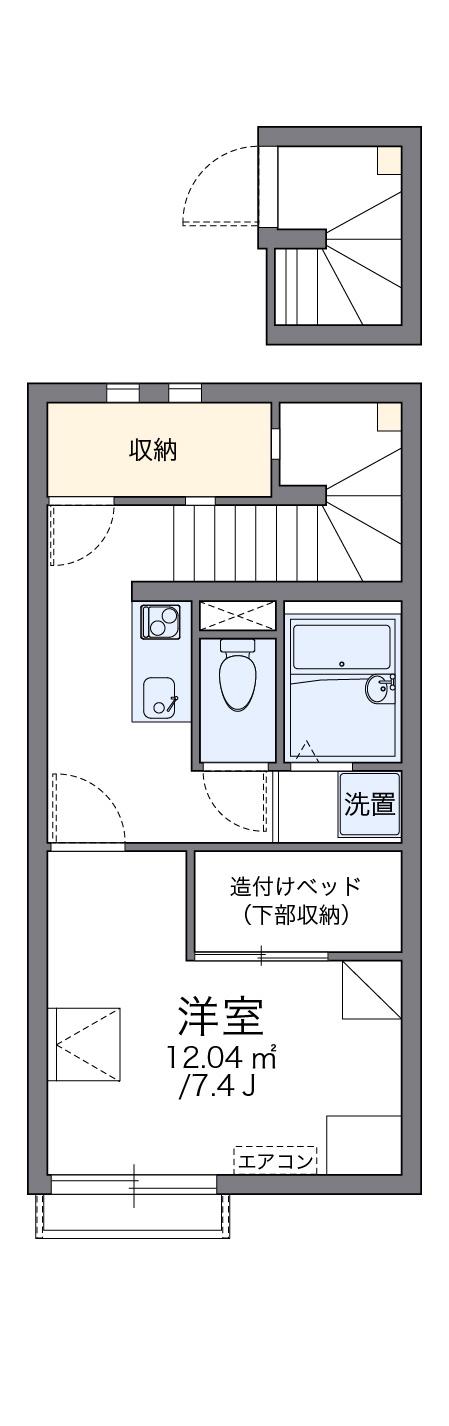 レオネクストBRAND NEW(1K/2階)の間取り写真
