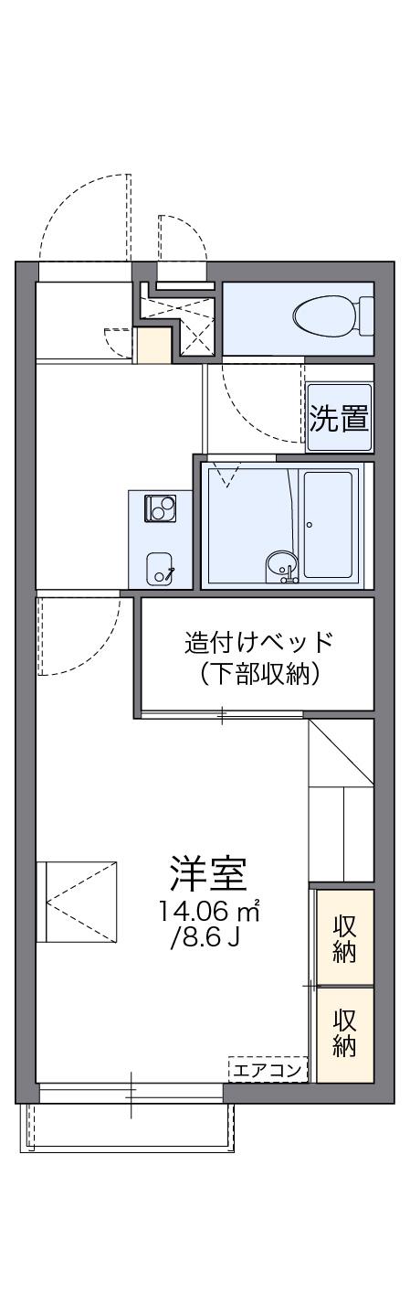 レオパレススライブ(1K/2階)の間取り写真