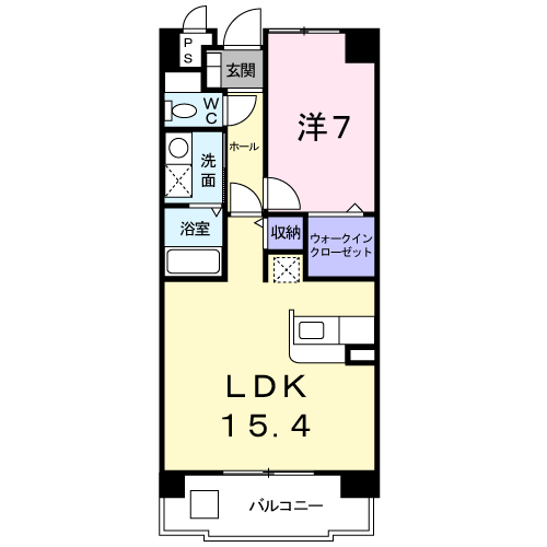 SHALLOW WELL(1LDK/5階)の間取り写真