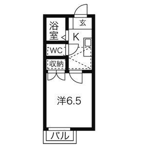 パルテネール ヒロ(1K/1階)の間取り写真