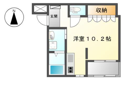 サブリナ21(ワンルーム/2階)の間取り写真