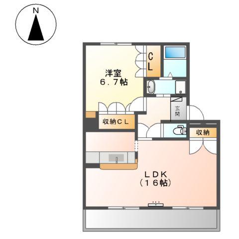 LOCO POR TI 2(1LDK/2階)の間取り写真