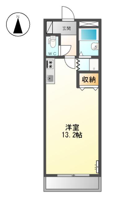 グランチェスタパレス(ワンルーム/2階)の間取り写真