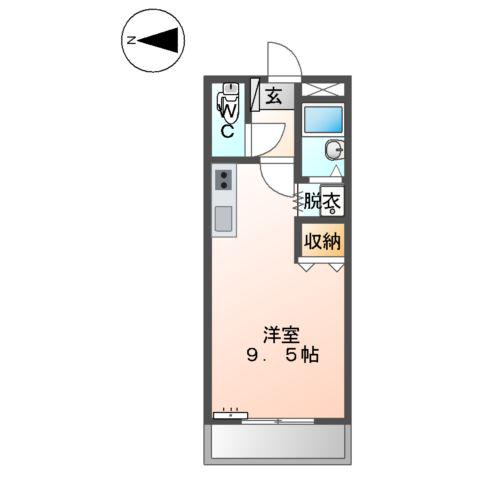 エスポワールTRH(ワンルーム/1階)の間取り写真