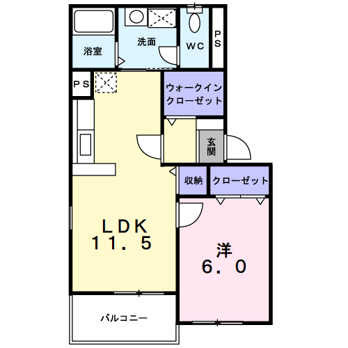 養老鉄道 西大垣駅 徒歩18分 2階建 築21年(1LDK/1階)の間取り写真