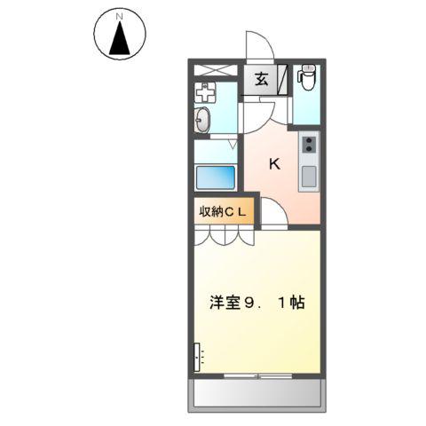 ルーラルハウス(1K/2階)の間取り写真