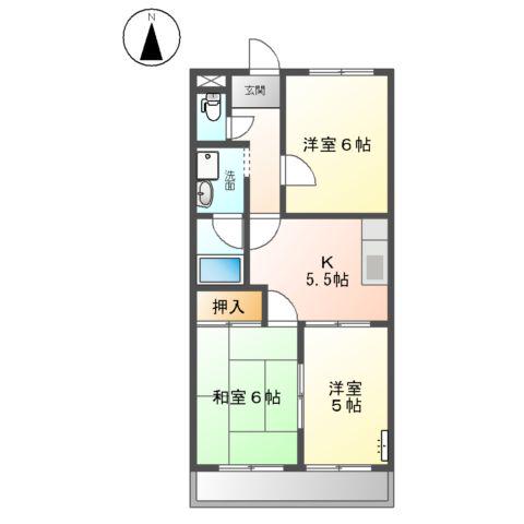 シティリバー(3K/3階)の間取り写真