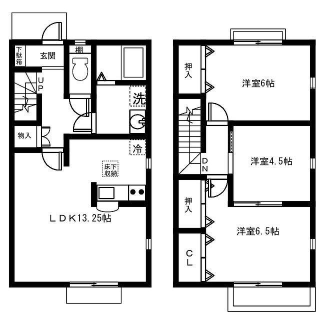 プラッサムコート羽衣Ｄ棟(3LDK)の間取り写真
