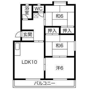 プレアール大垣東前(3LDK/4階)の間取り写真