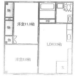 Rハウス仏生寺(2LDK/1階)の間取り写真