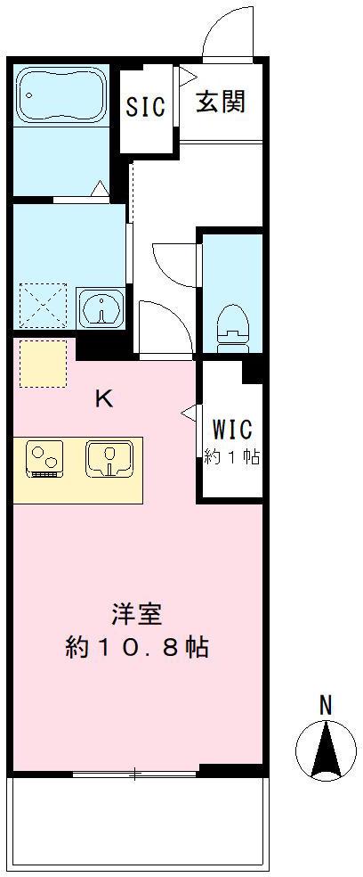 ブライトコート(ワンルーム/2階)の間取り写真