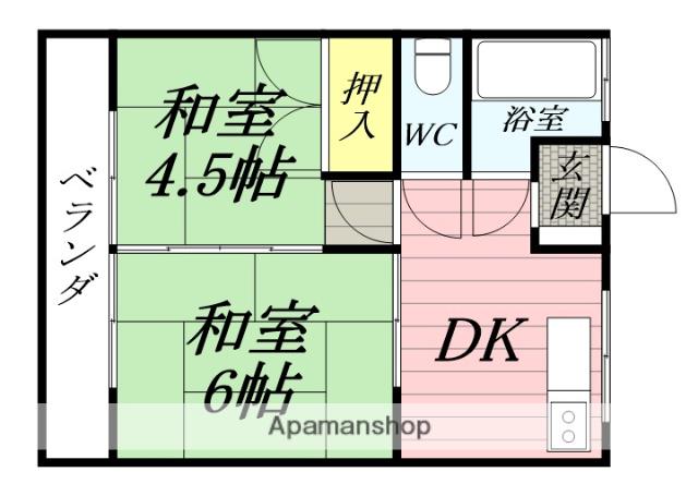 泉マンション(2K/1階)の間取り写真