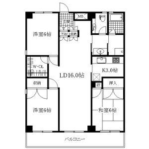 ナガラアンクレー(3LDK/5階)の間取り写真