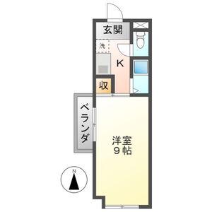 スカイレジデンス(1K/3階)の間取り写真