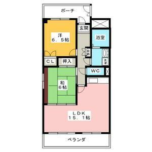アプレシエ(2LDK/3階)の間取り写真