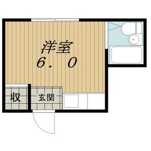 コーポラス長良(ワンルーム/1階)の間取り写真
