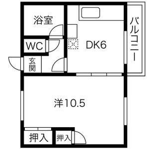 桜通コーポ(1DK/5階)の間取り写真