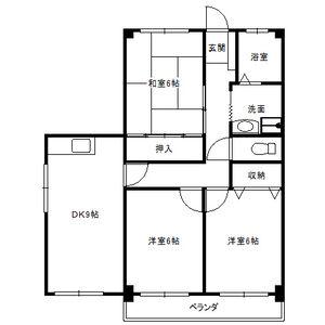コーポリバーサイド(3DK/3階)の間取り写真