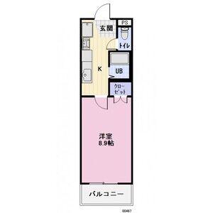エルハウス(1K/2階)の間取り写真