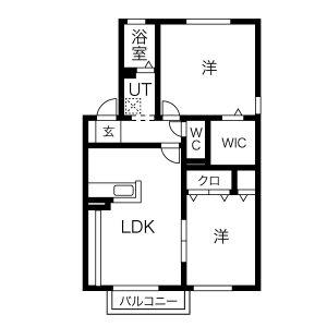 一彗館Ⅰ・Ⅱ(2LDK/1階)の間取り写真