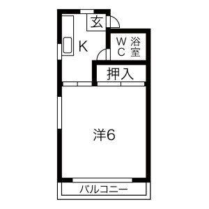 アンシャンテ モリモト(1K/3階)の間取り写真