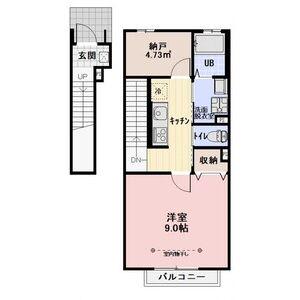 メゾンアクア(1K/2階)の間取り写真