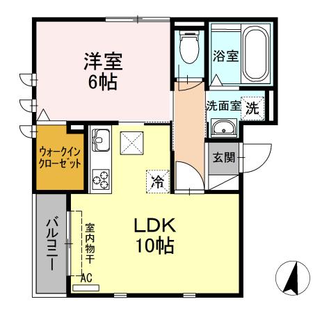 GRANDE MAISON IMPETUS(1LDK/1階)の間取り写真