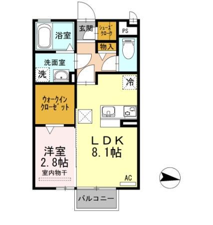 サンシャイン レジデンス(1LDK/1階)の間取り写真