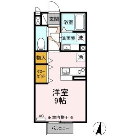 セジュール辻Ⅱ(ワンルーム/2階)の間取り写真