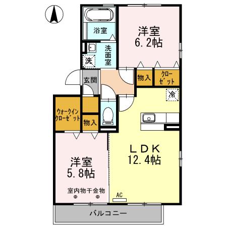 BREEZE SAWAYAKA(2LDK/3階)の間取り写真