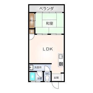 シーズンコート岐阜茜部A棟(1LDK/2階)の間取り写真