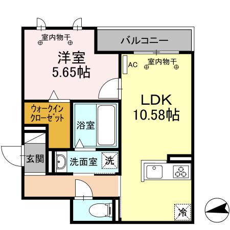 MORITAYA(1LDK/3階)の間取り写真