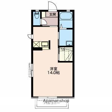 エスポワール下奈良(ワンルーム/1階)の間取り写真