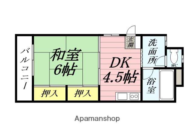 ハイタウンみずほⅠ(1DK/1階)の間取り写真