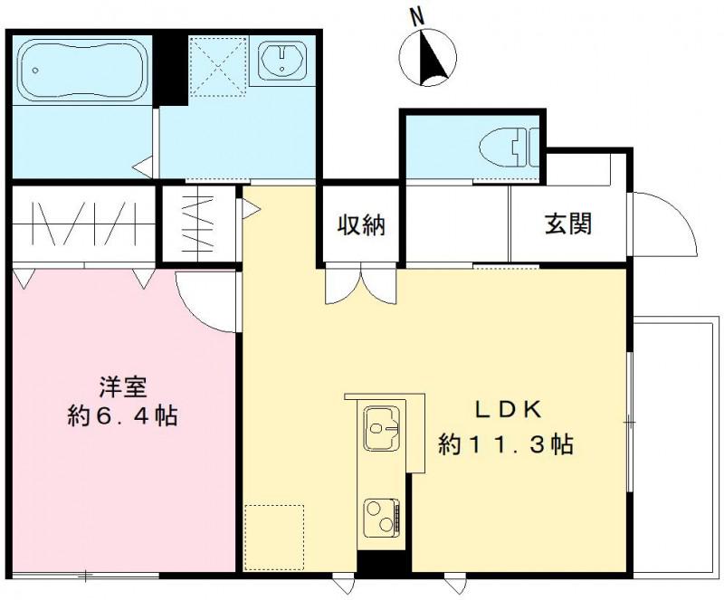 レクシアメゾンⅡ(1LDK/1階)の間取り写真