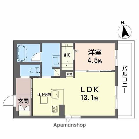 シャーメゾンソフィア南(1LDK/1階)の間取り写真