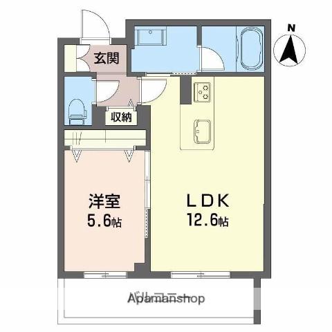 アヴェニール雄飛ヶ丘(1LDK/2階)の間取り写真