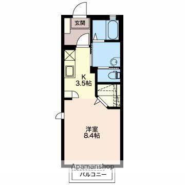 EL PATIO(1K/1階)の間取り写真